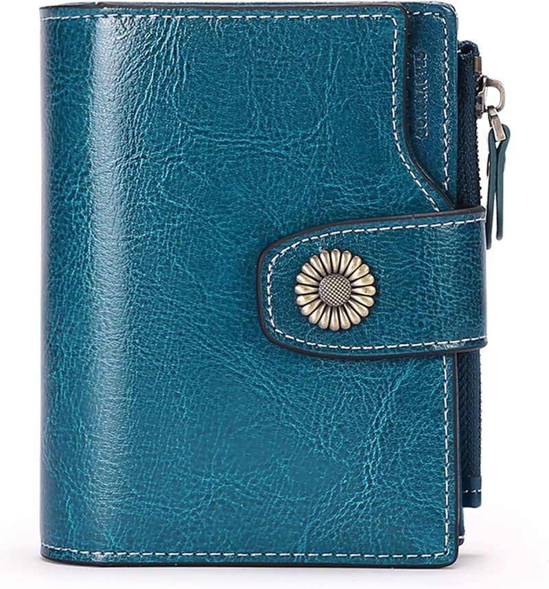 FALAN MULE Small Wallet for Women Leather Bifold Compact Small Womens Wallet with RFID Blocking - Image 1